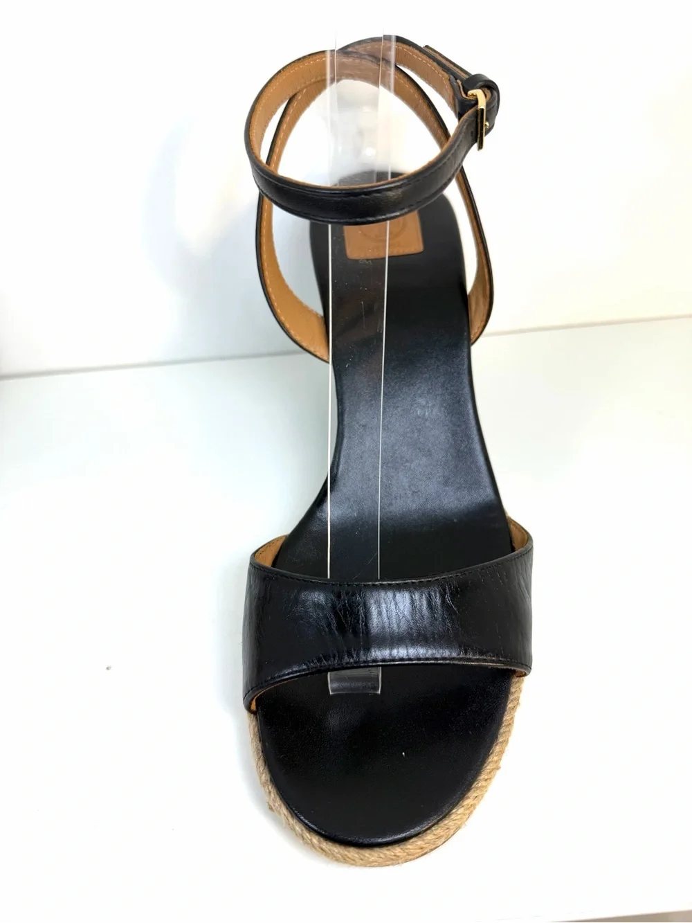 Tory Burch Black Ankle-Strap Wedge Sandals